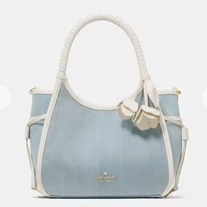 Kate Stash Denim Floral Small Carryall Bag🌸